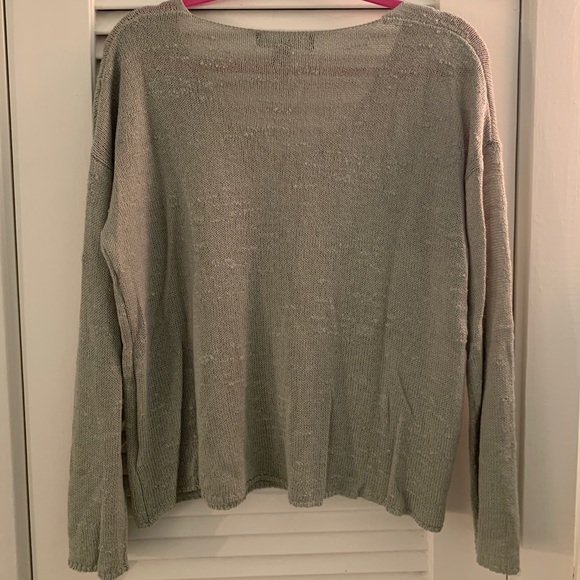 Long Sleeve Light Olive Green Sweater - Picture 2 of 3
